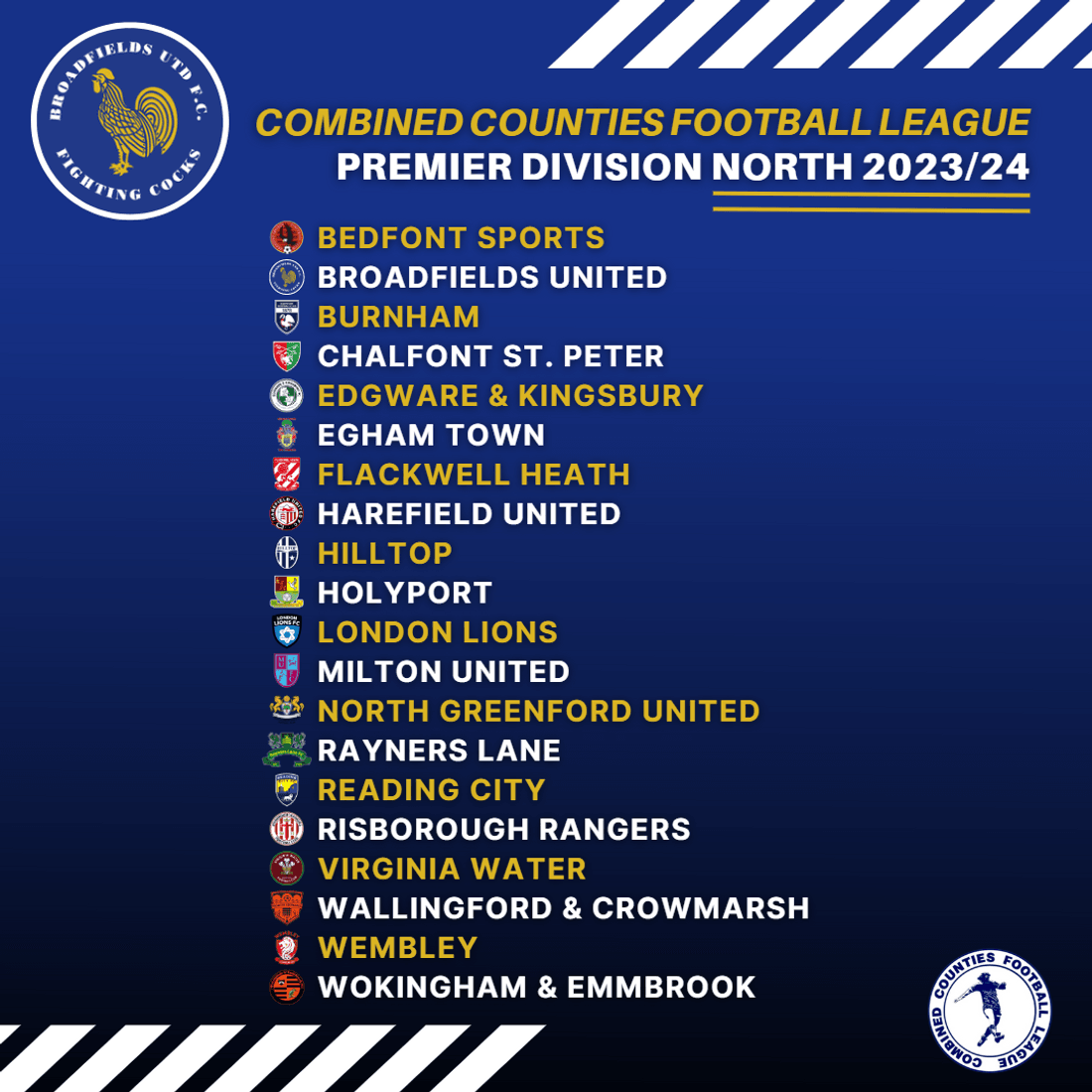 Broadfields United FC news May 2023