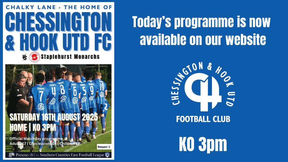Programme: CHUFC v Staplehurst Monarchs