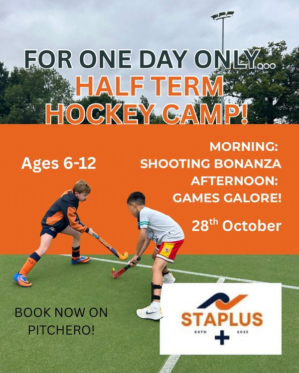 October Half Term 2025 Hockey Camp (6-12yo)