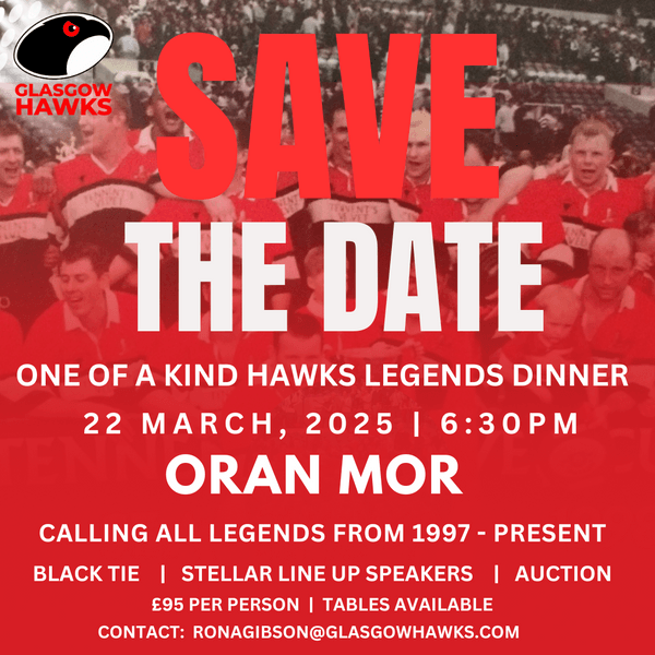 Hawks Legends Dinner 22 March, 2025
