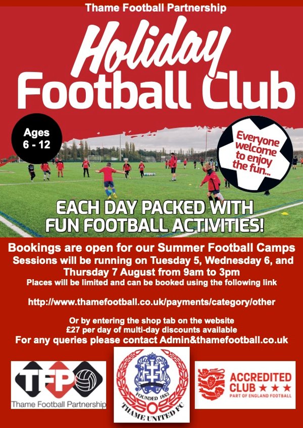 Summer Football Camp w/c 4 August