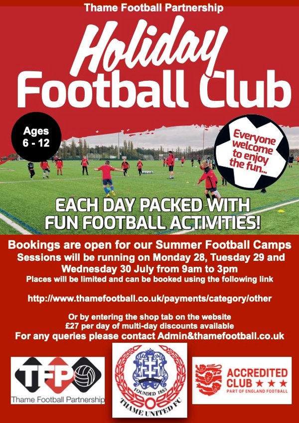 Summer Football Camp w/c 28 July