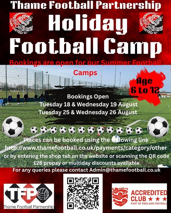 Football Camp W/C 25 August