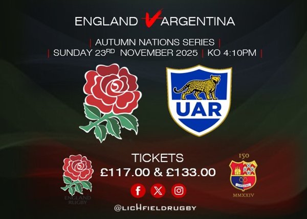 ENGLAND V ARGENTINA | SUN 23RD NOV 2025
