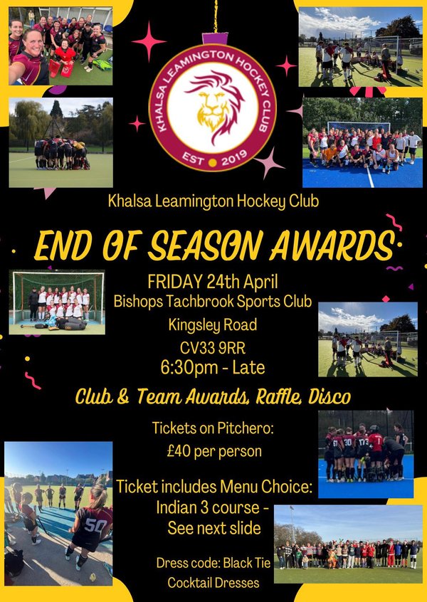 End of Season Dinner 25/26 season - Adult Ticket