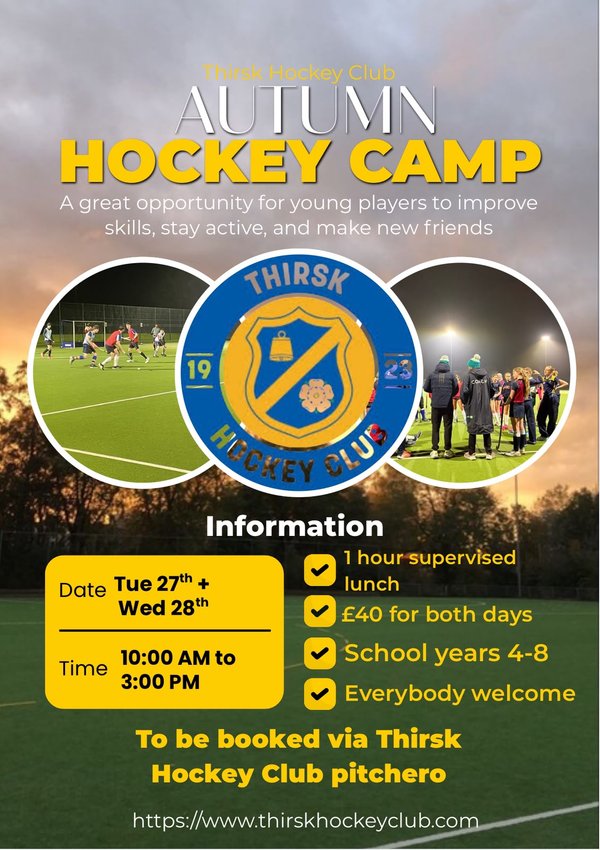 Juniors (years 4-8) Hockey Camp Oct 2026