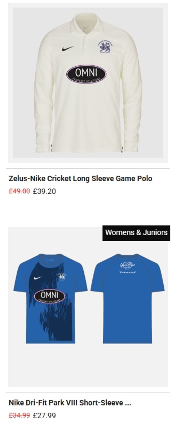 Claygate CC Club Shop