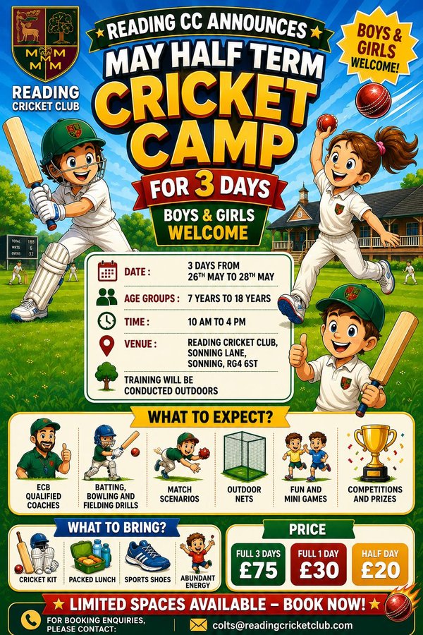 May Half Term Cricket Camp (Half Day)