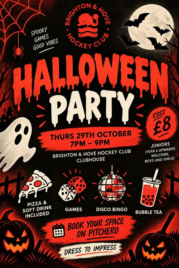 Halloween party - 29th October - Year 6 upwards
