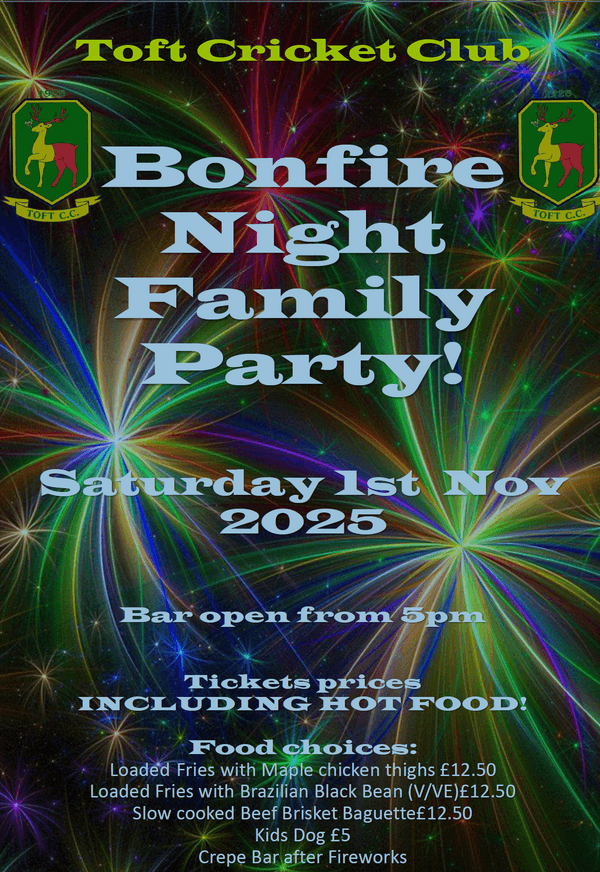 Toft CC Bonfire Night
