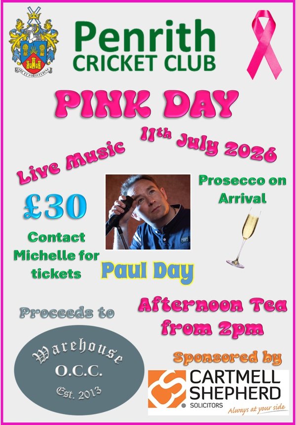 Pink Day 11th July 2026 2pm