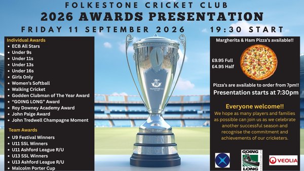 FCC Junior, Girls, Women & Walking Cricket Awards 2026