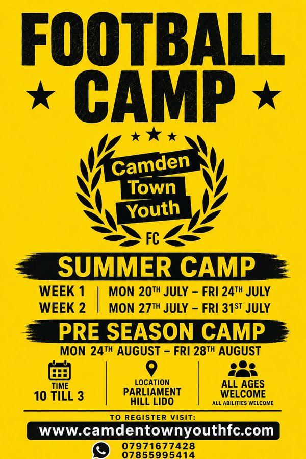 Camden Town Youth FC Summer  Football Camp Week 1