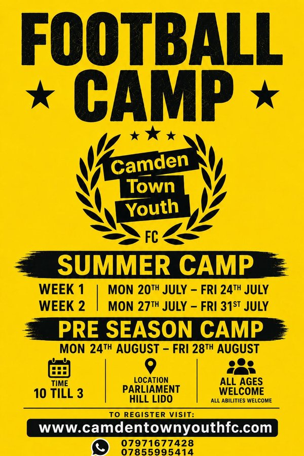 Camden Town Youth FC Summer  Football Camp Week 2