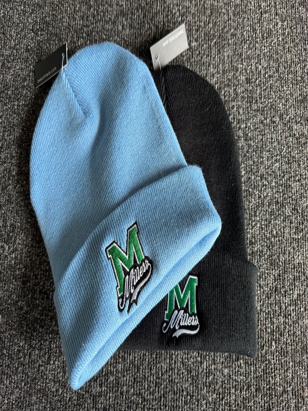 Millers Big M logo beanie hat