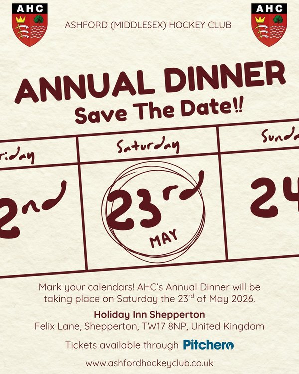 Annual Dinner Ticket - Saturday 23rd May 2026