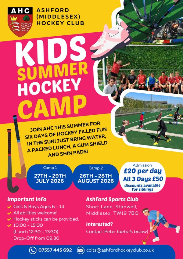 Summer Holiday Hockey Camps 2026 -August