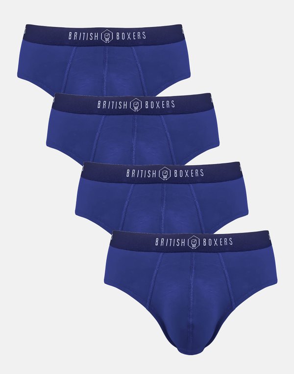 British Boxers : Men's Bamboo Briefs (Navy 4 pack)