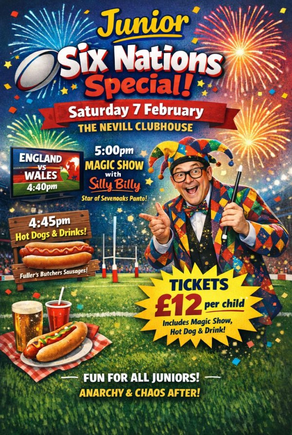 Junior Social - Magic Show.. plus England Rugby!!!