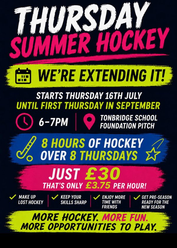 Junior Summer Hols Hockey 2026 - fun, sun and vibes