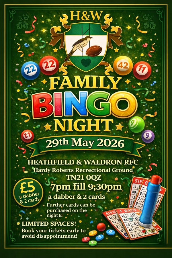 29th May Bingo Night