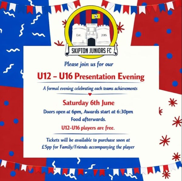 U12 - U16 Presentation Evening