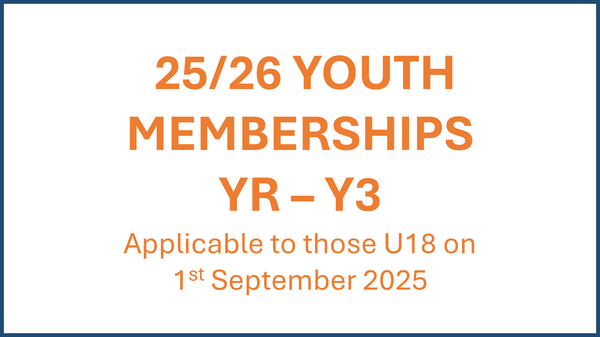 25/26 Season - Youth Memberships (YR-  Y3)