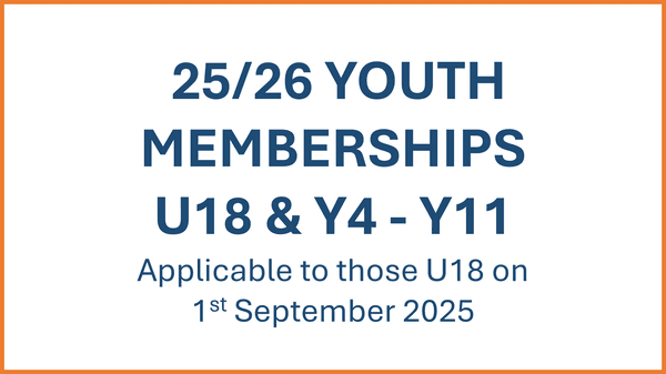 25/26 Season - Youth Memberships (Y4 - Y11)