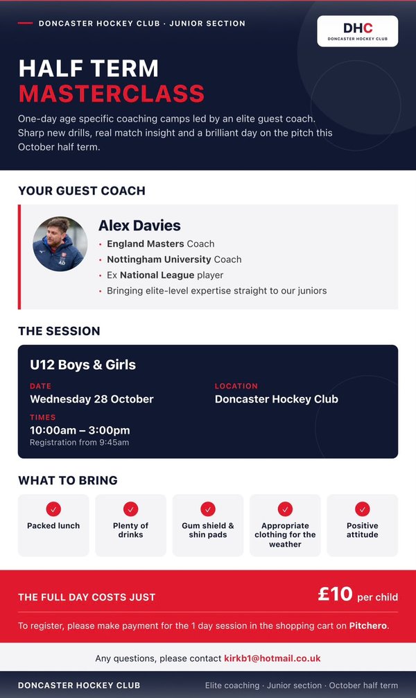 Half Term Master Class U12 Boys & Girls