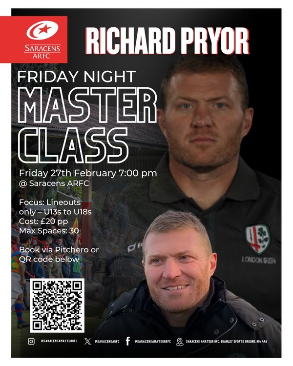 NEW DATE: Friday February 27th Richard Pryor Lineout Masterclass