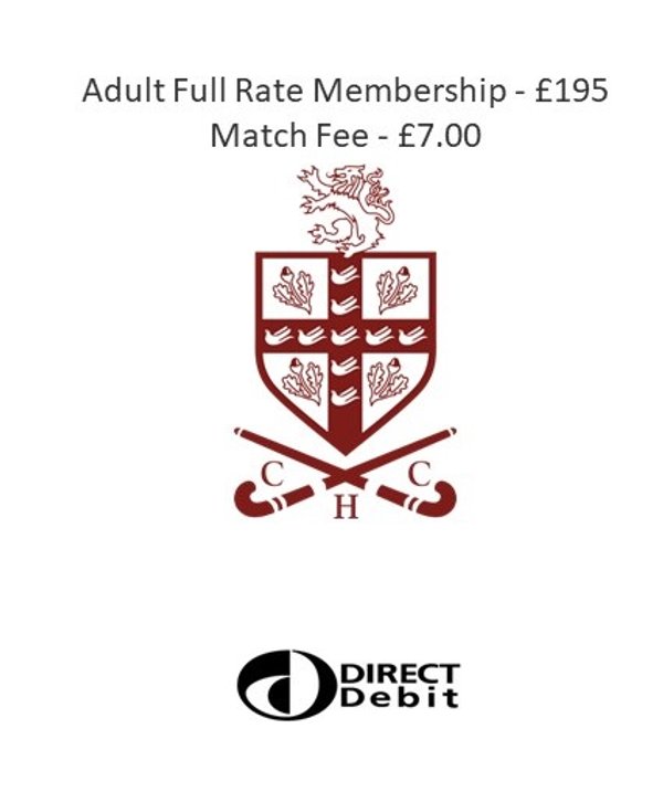 2024/25 Adult Full Rate Membership Fee via Direct Debit