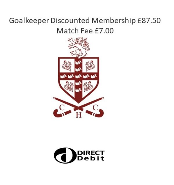 2025/26 GOALKEEPER  (WITH OWN KIT) DISCOUNTED MEMBERSHIP FEE VIA DIRECT DEBIT