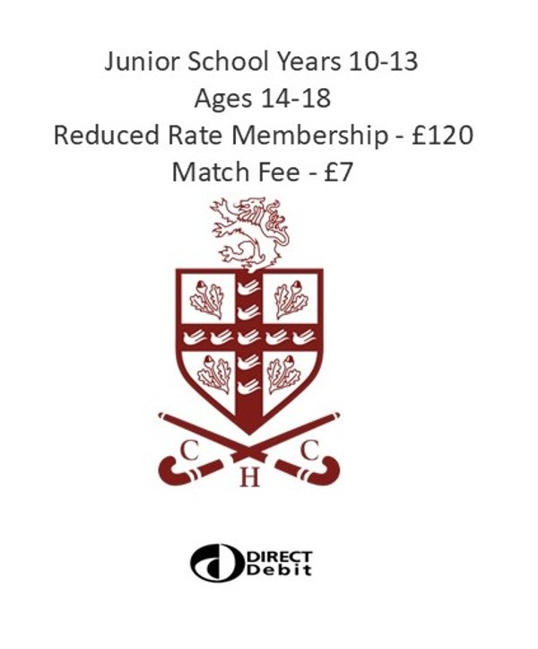 2025/26 Junior (Years 10-13) Membership Fee via Direct Debit