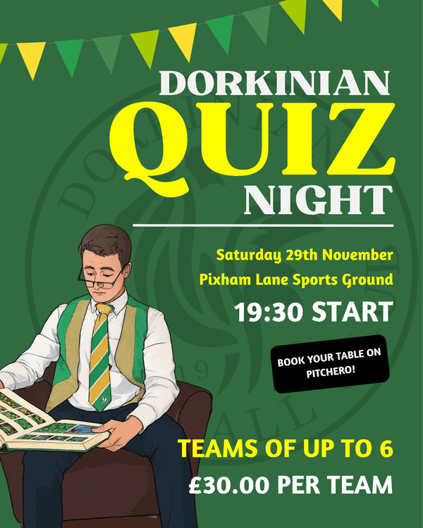 Dorkinian Quiz Night - Saturday 29 November 2025
