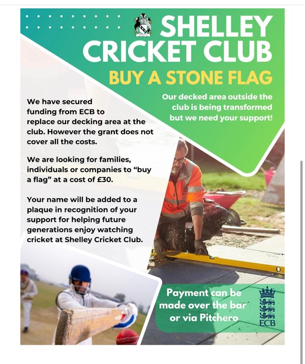 Shelley Cricket Club Stone Flag Sponsorship