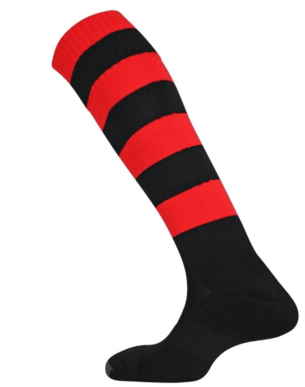 Red / Navy Hoop socks