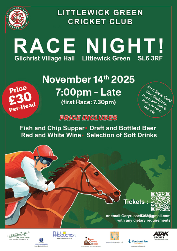 Race Night (£30 per ticket)