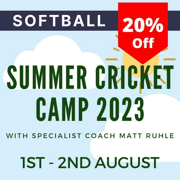 Summer Cricket Camp - 1st/2nd August (Softball) - 20% Discount