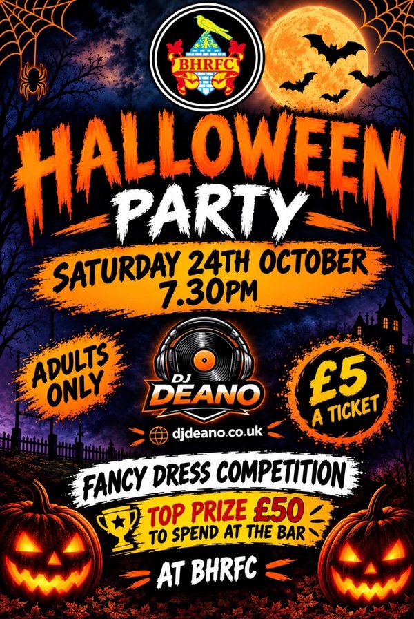 Adult Halloween party 24th October