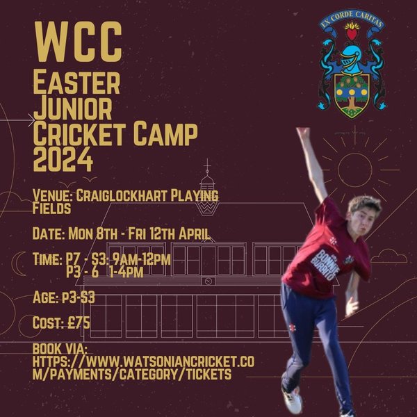 WCC Easter Junior Cricket Camp 2024