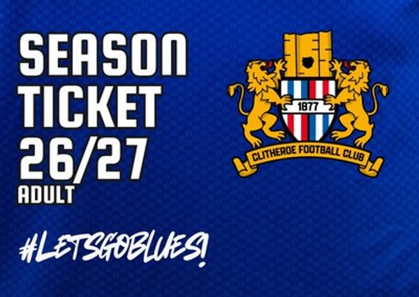 Adult 26/27 Season Ticket (Includes admin fee)