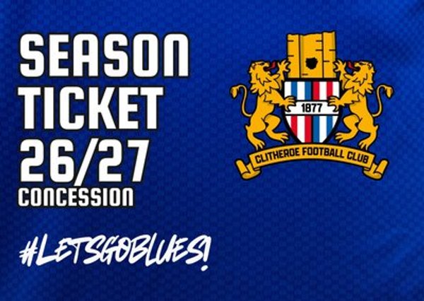 Concession 26/27 Season Ticket (Includes Admin fee)