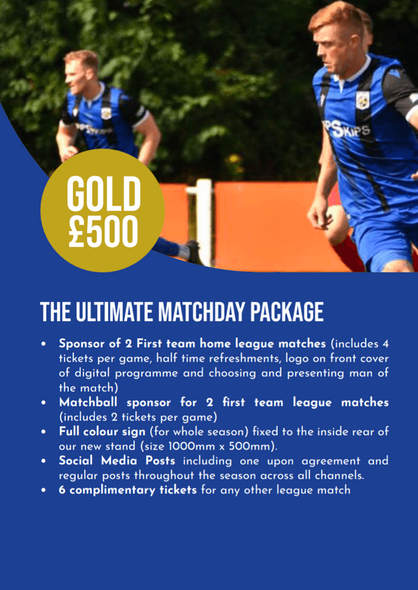 1st Team Matchday Sponsor