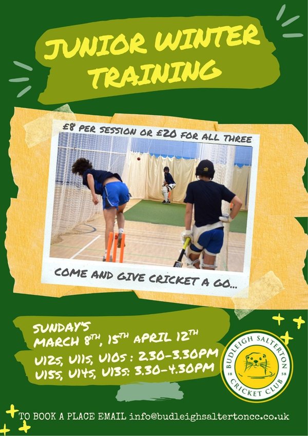 U10, U11, U12Junior winter training 2.30pm March 15th