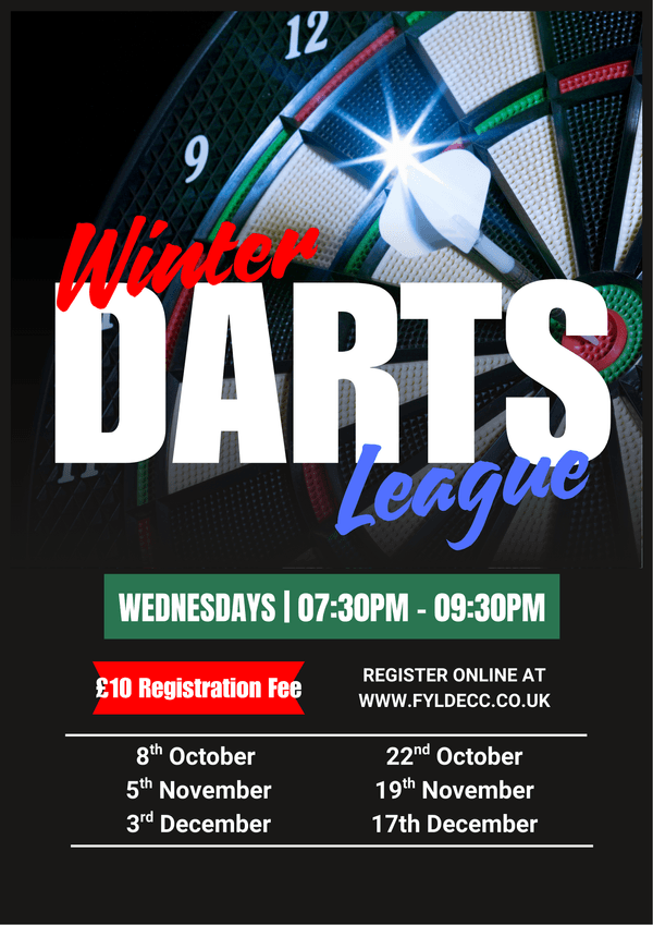 Winter Darts League - Registration Fee