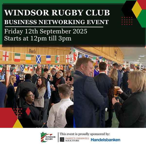 Windsor Rugby Club | Business Networking Event Friday 12th September 2025