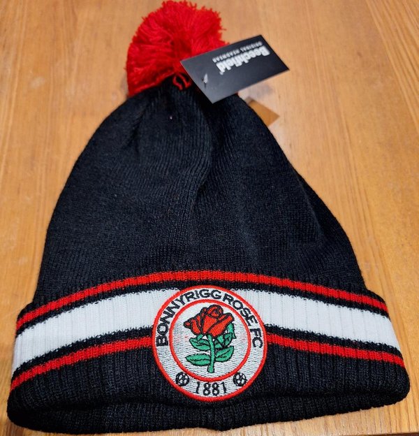 Bonnyrigg Rose Adult Hat Red Bobble