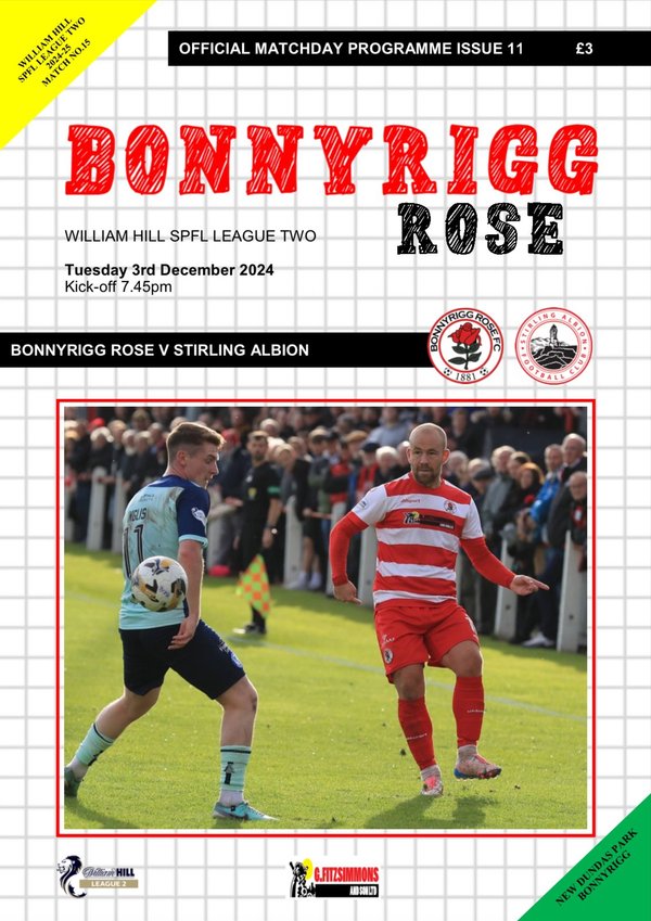 Bonnyrigg Rose v Stirling Albion 03/12/2024