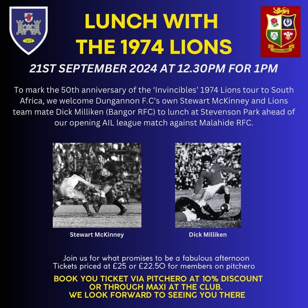 PRE-MATCH MEAL 21/09/2024 (Malahide)