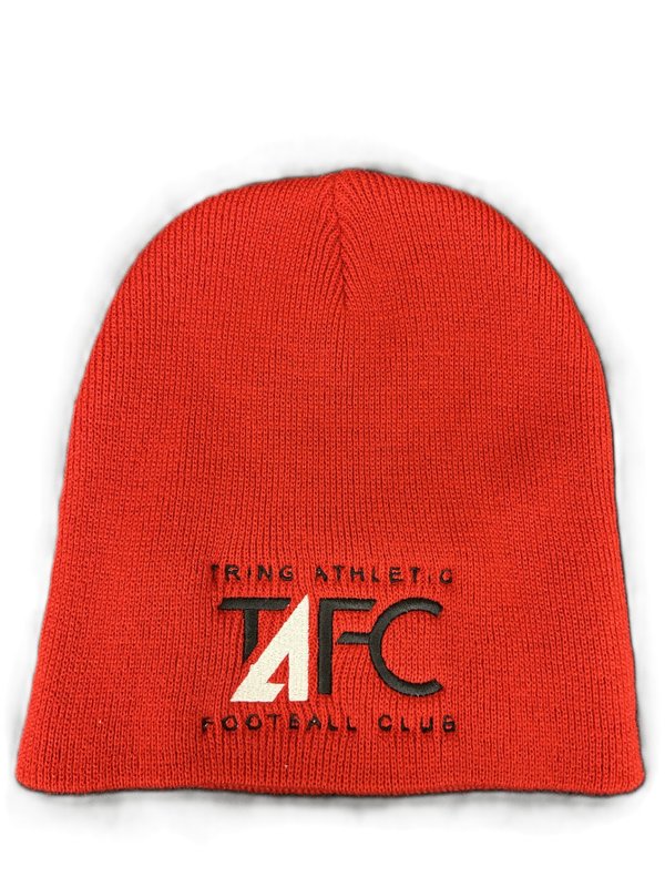 Tring Athletic red beanie hat